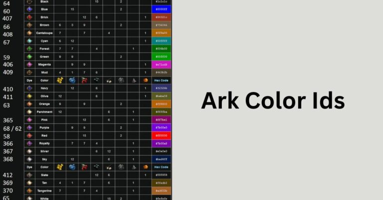 Ark Color Ids – Get Creative with Color!